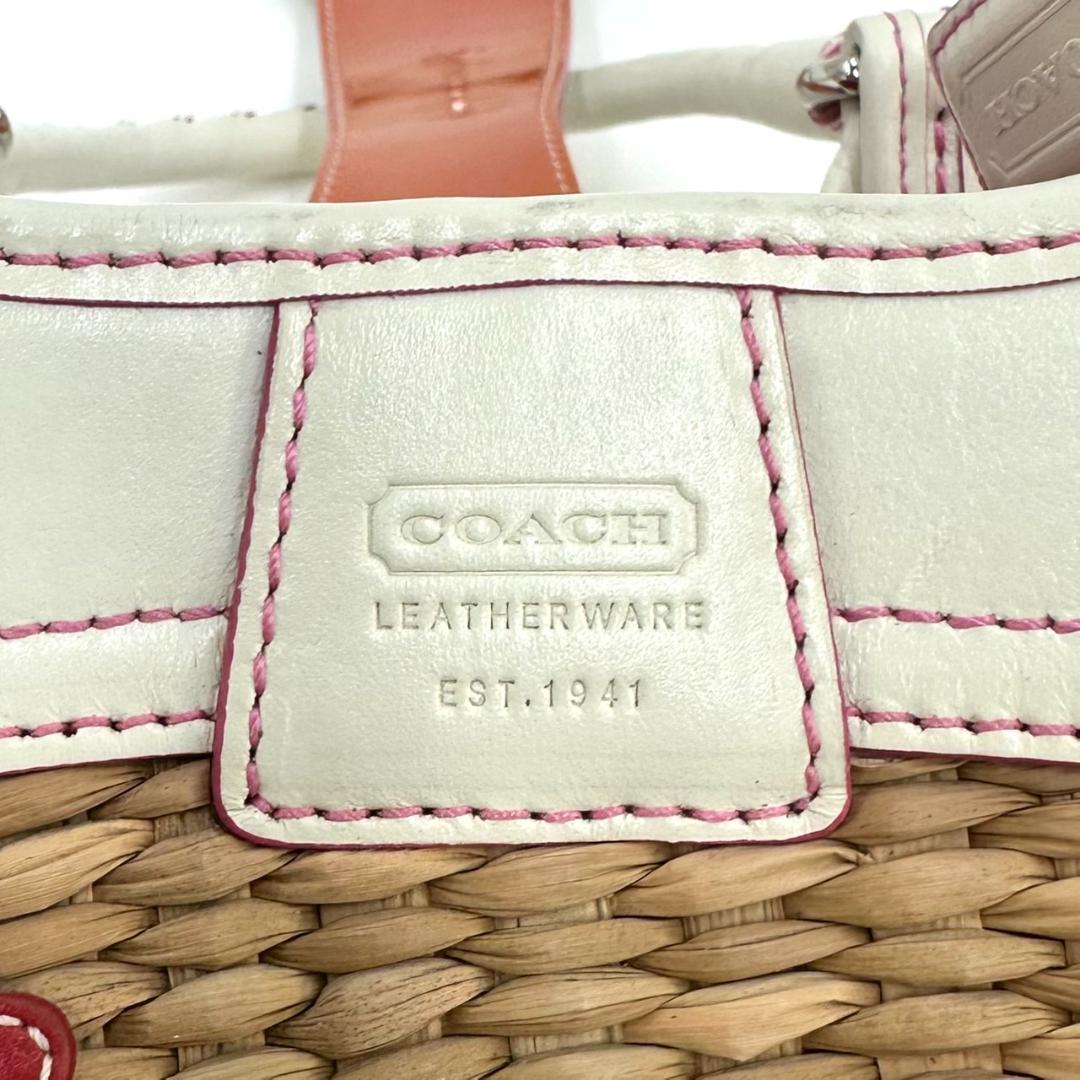 COACH コーチ ソーホー かごバッグ フラワーモチーフ 内側シグネチャー