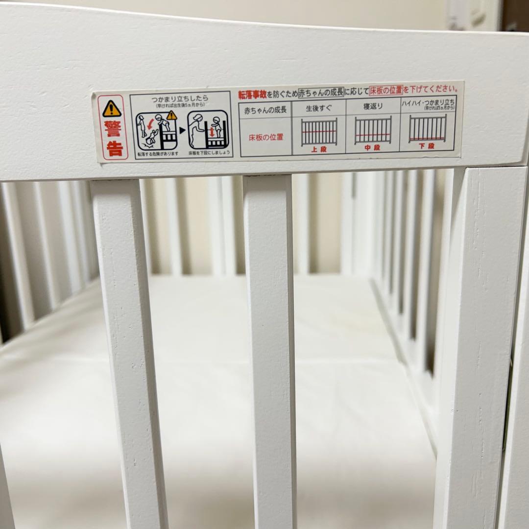 【美品】KATOJI ベビーベッド ミニ ホワイト 品番02006
