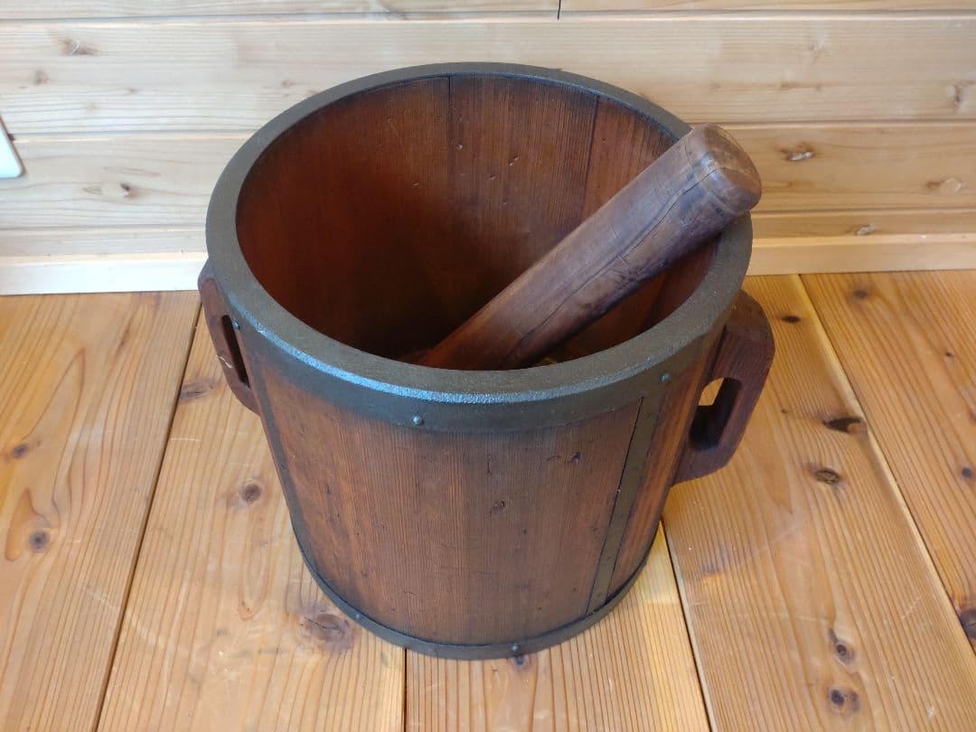 古民具　古道具　一斗桝と糸巻のセット　昭和レトロ　アンティーク