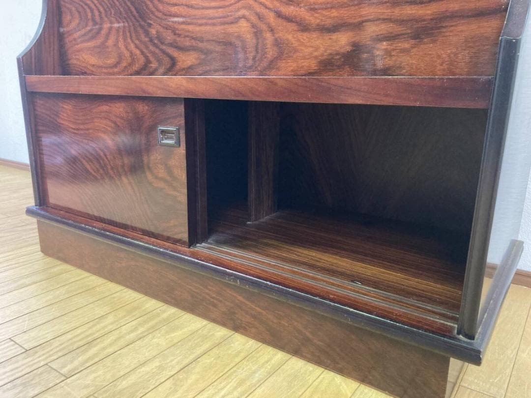 ロータイプ 昭和レトロ ライティングビューロー 勉強机 デスク 茶 ブラウン