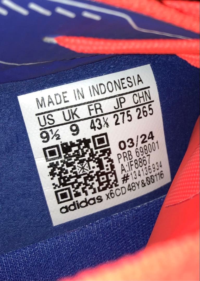 Predator FG サッカーシューズ 青/オレンジ