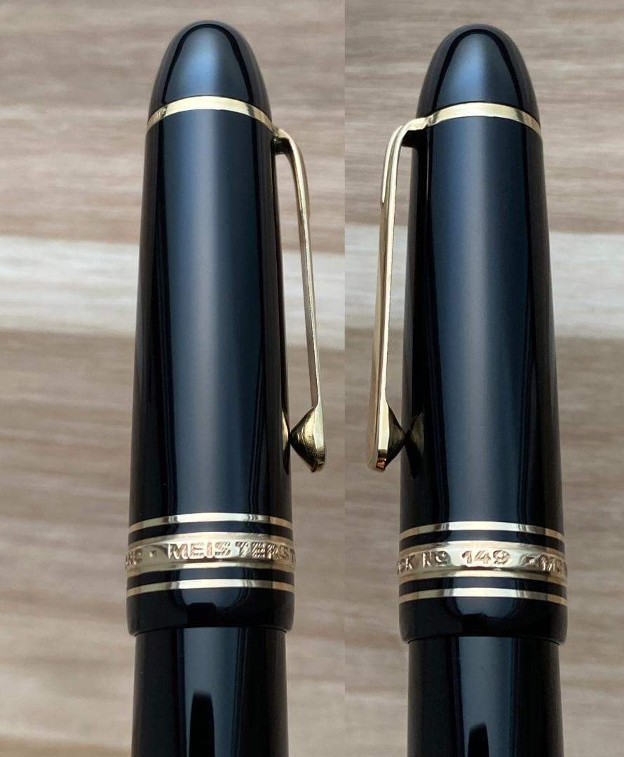 超美品　稀少 モンブラン 149 なで肩14C 中金 細字 エボナイト製 万年筆