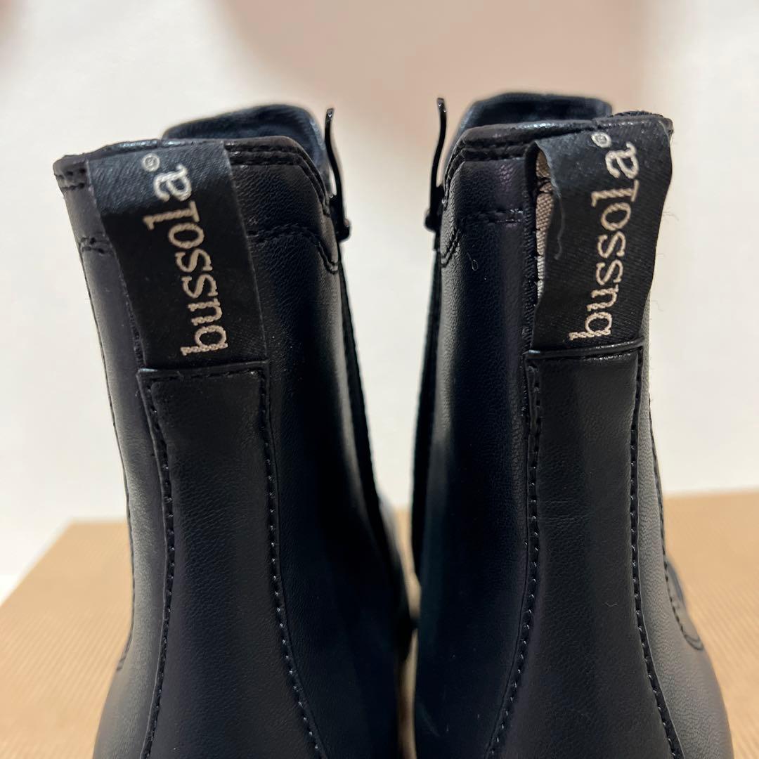 ☆新品未使用☆bussola 【ブソラ】ブラック サイドゴアブーツ size37