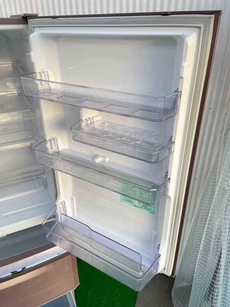 918三菱 おしゃれピンク 3ドア冷蔵庫 370L 自動製氷機能付き 静音 国産