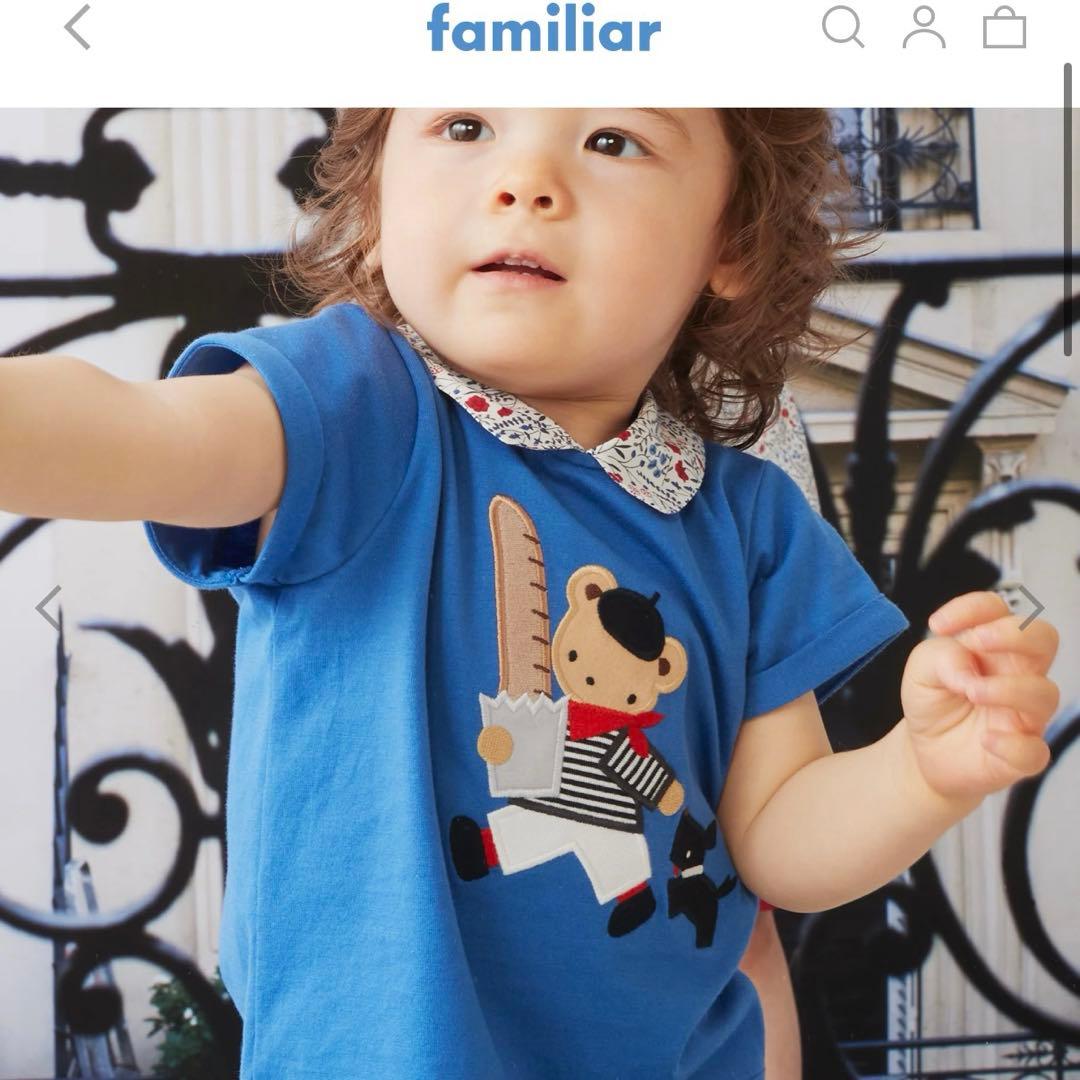 新品　familiar ファミリア　リバティ　襟付き　Tシャツ　100 完売品