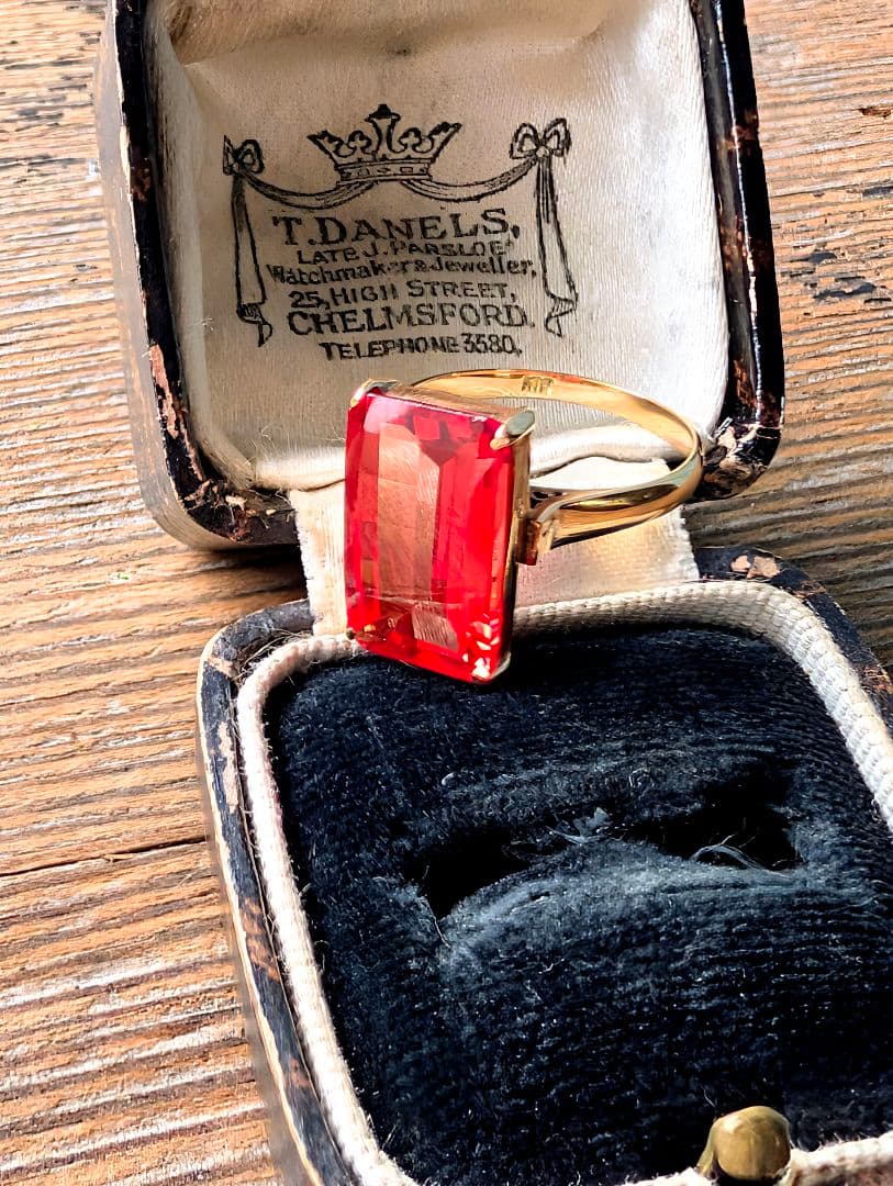 英国アンティーク　リングケース　ヴィクトリアン初期 ✨️ビンテージミニチュア椅子