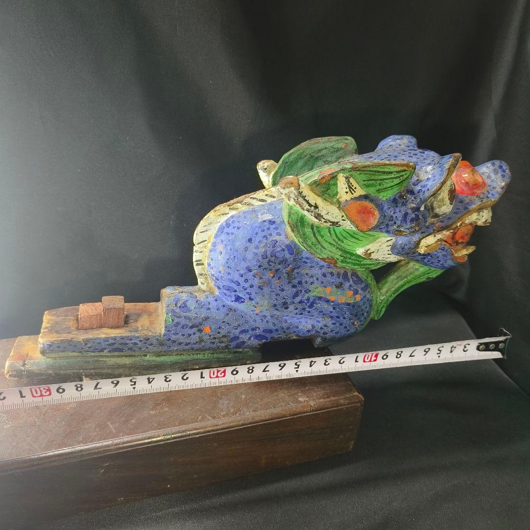 中国骨董 木彫竜頭 明清古建築 木鼻 だんじり 地車 寺流出古美術品 コレクター