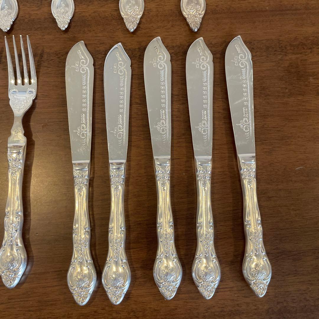 光和陶器Silver France カトラリーセット 洋白銀器 １７点