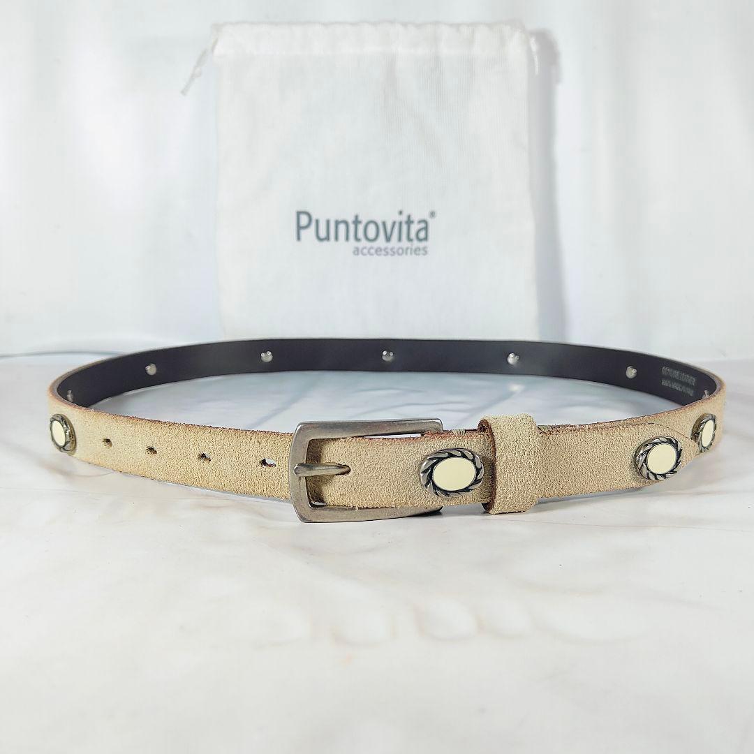【極美品】Puntovita イタリア製　高級コンチョドレスベルト　袋付き正規品