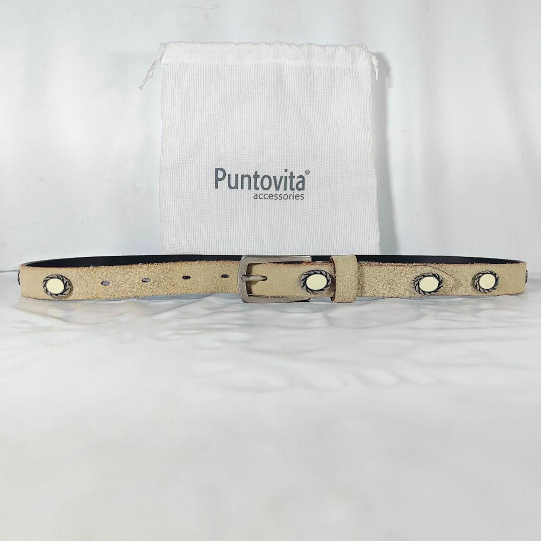【極美品】Puntovita イタリア製　高級コンチョドレスベルト　袋付き正規品