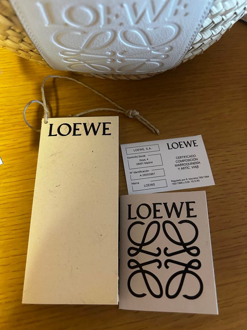 LOEWE かごバッグ ナチュラル　ヤシの葉