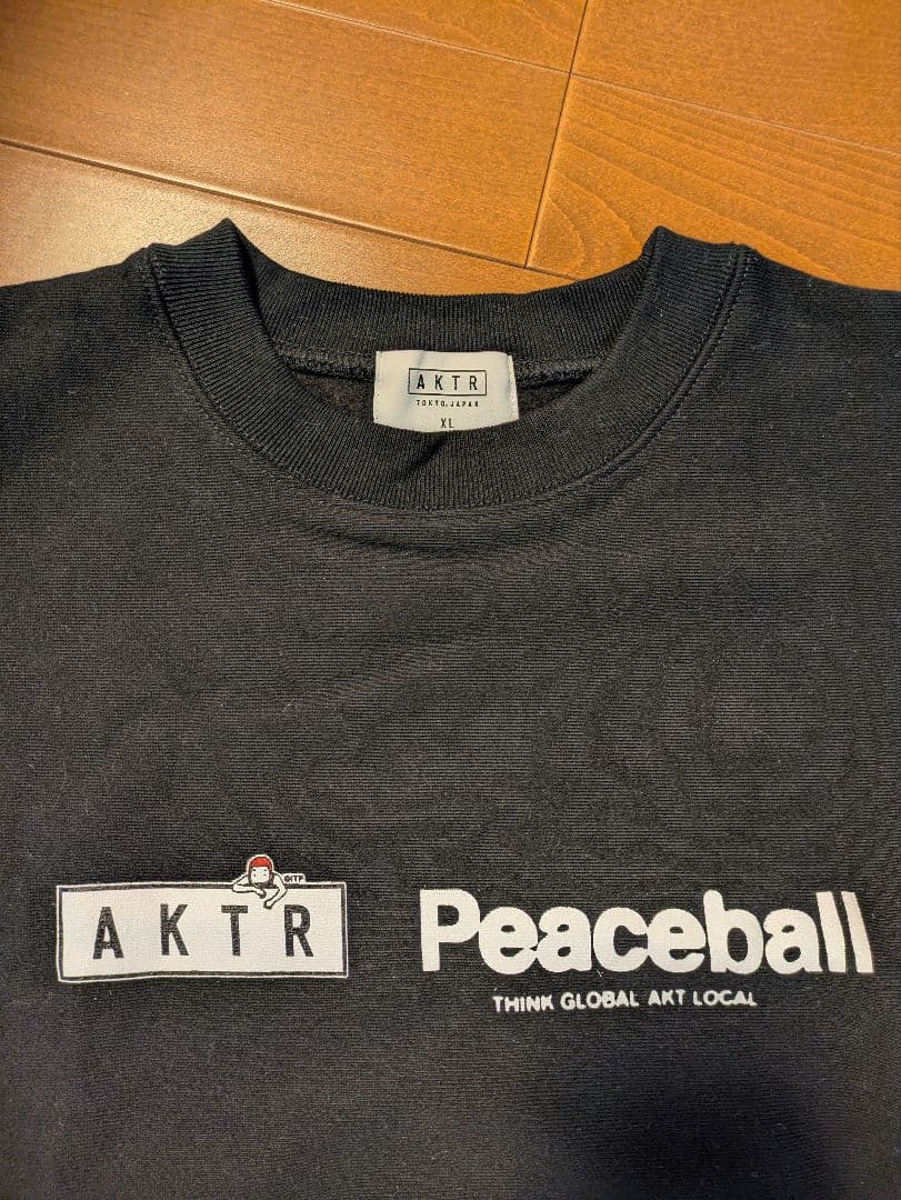ウェア AKTR PUP PCBALL CREWNECK SWEAT BK XL