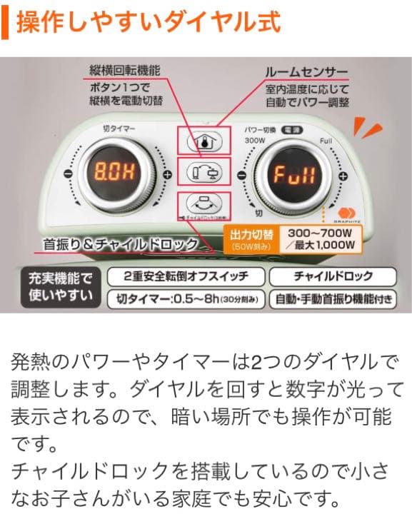 遠赤外線グラファイトヒーター☆ジャパネット