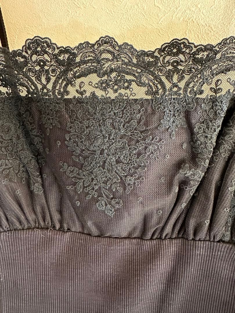 専用です！IKUKO イクコ ブラックレースキャミソールワンピース