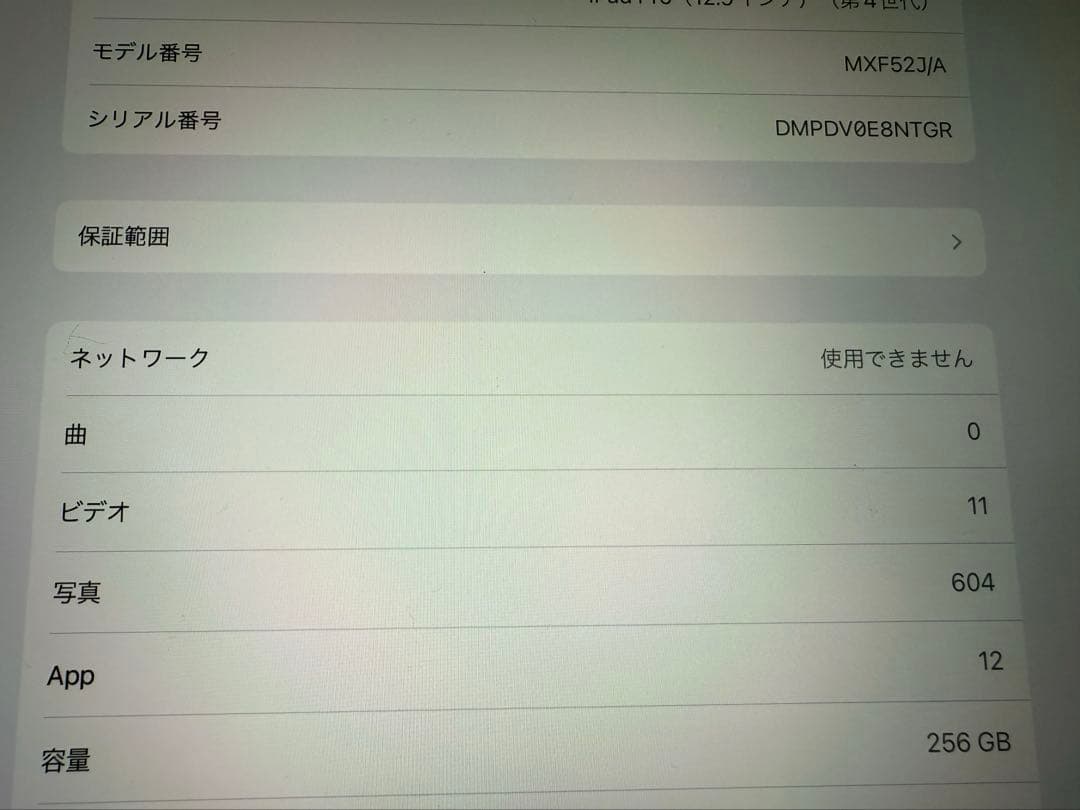 iPad Pro 12.9 第四世代　ペンシルセット