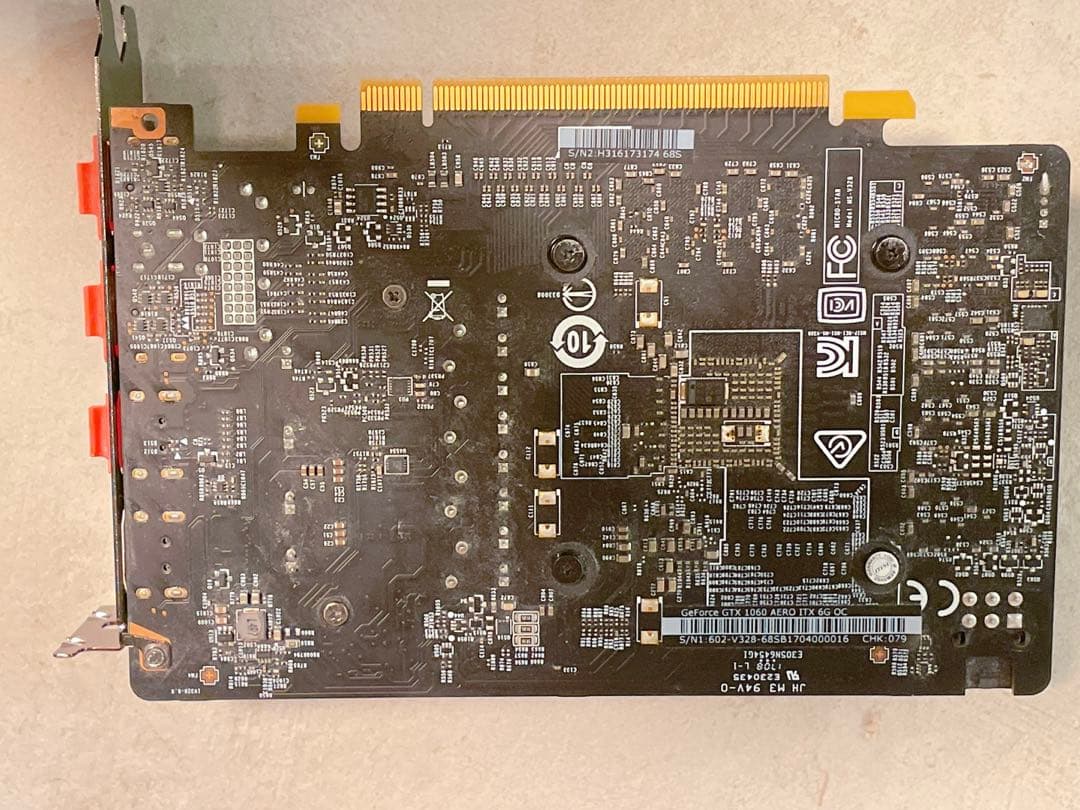 【中古品】GeForce GTX 1060 AERO ITX 6G OC