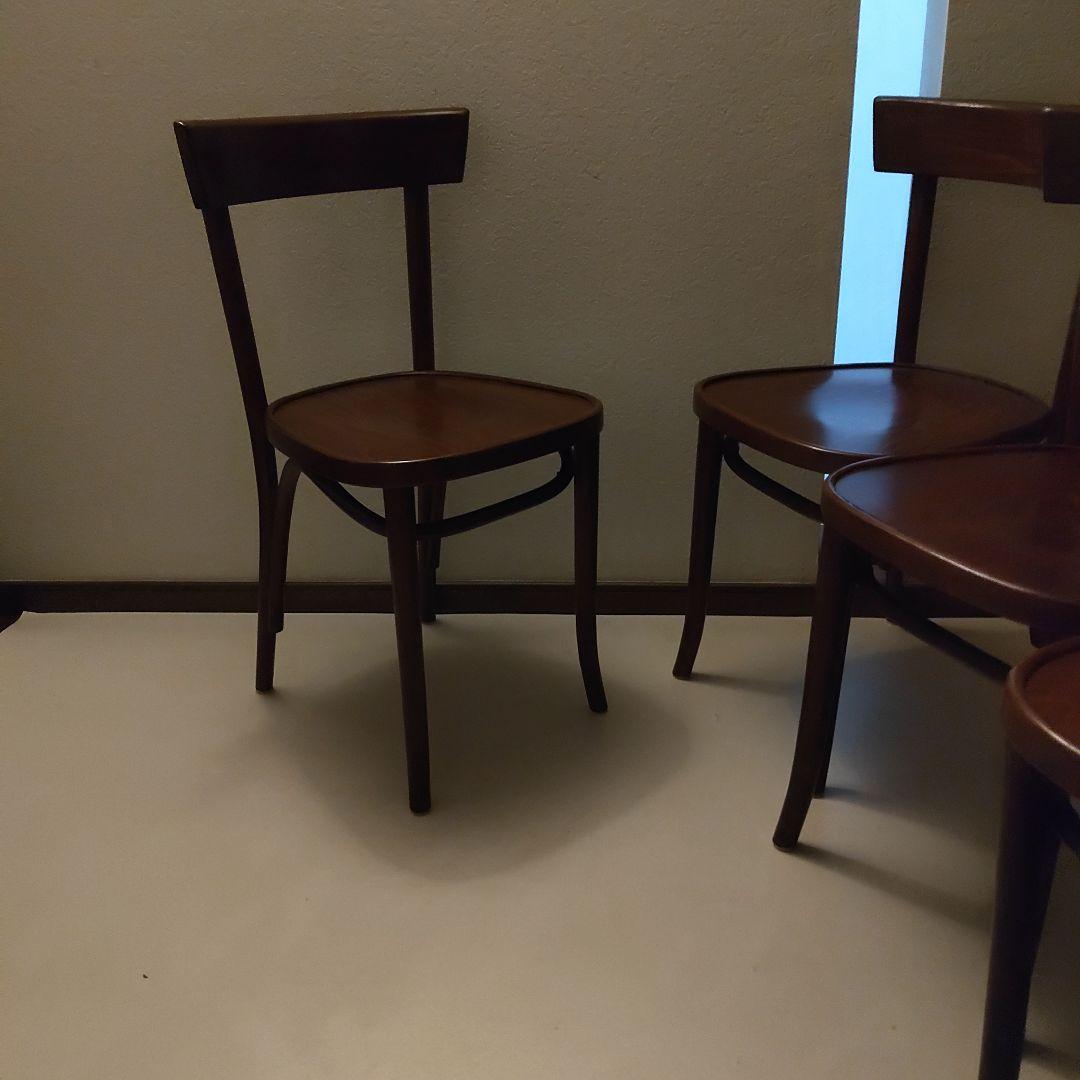 ② フランス アンティーク レストラン ウッドチェア 曲げ木 ベントウッドチェア