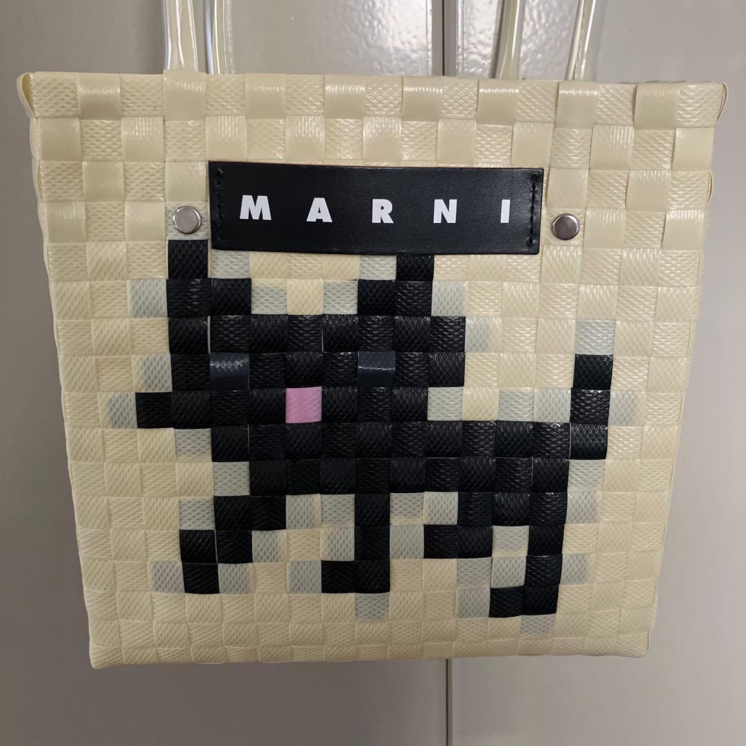 国内正規品　マルニアニマルバスケットブラックキャット