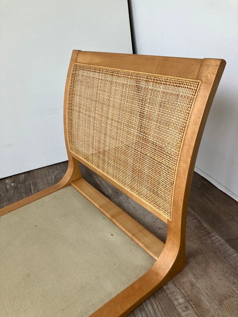 天童木工　座椅子　和モダン　こたつ椅子　ラタン　3点