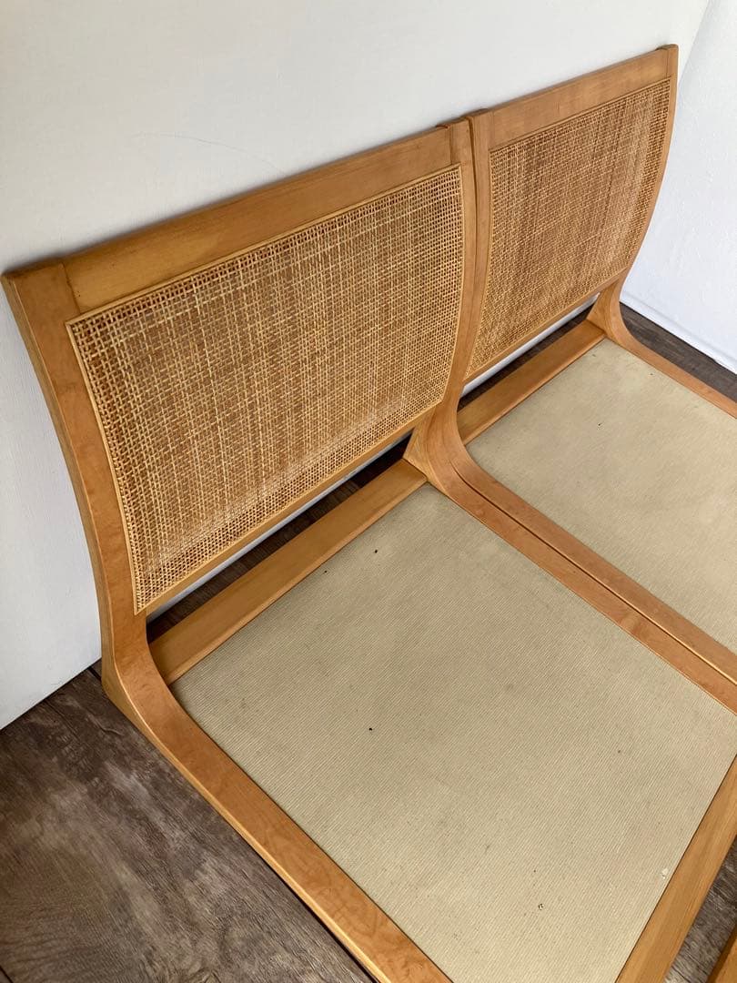 天童木工　座椅子　和モダン　こたつ椅子　ラタン　3点