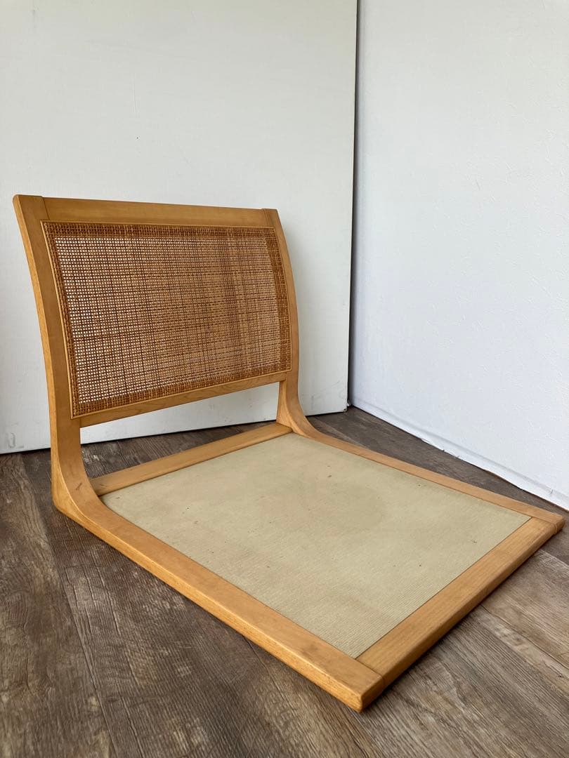 天童木工　座椅子　和モダン　こたつ椅子　ラタン　3点