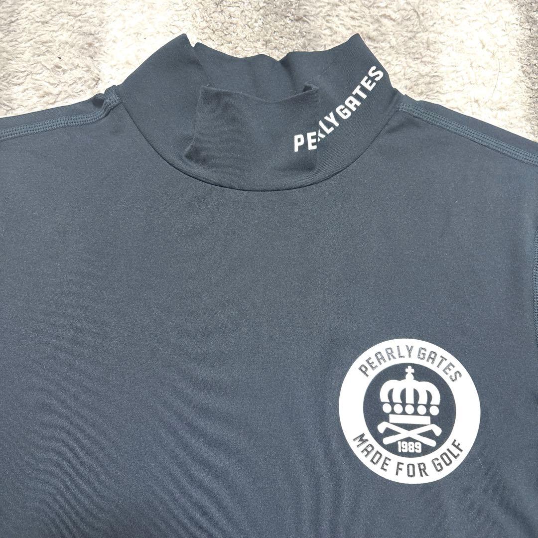 パーリーゲイツ　モックネック長袖ゴルフシャツ　1 (M) レディースゴルフウェア