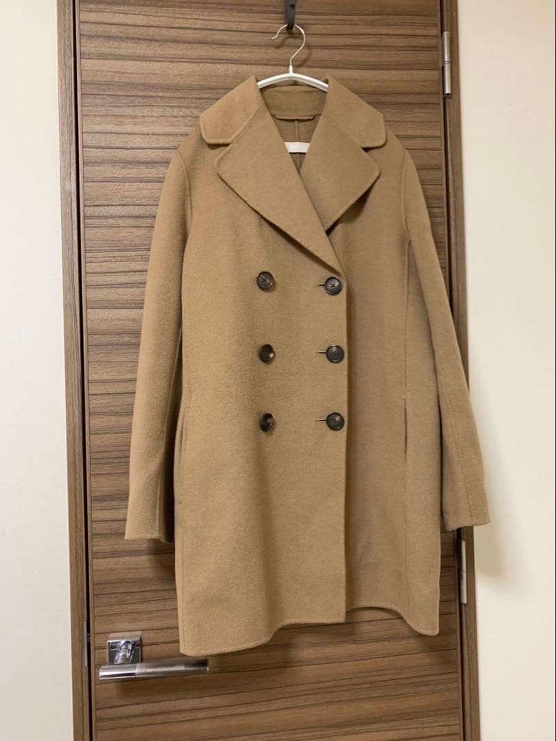 S Max Mara エスマックスマーラ ダブルブレスト ピーコートキャメル