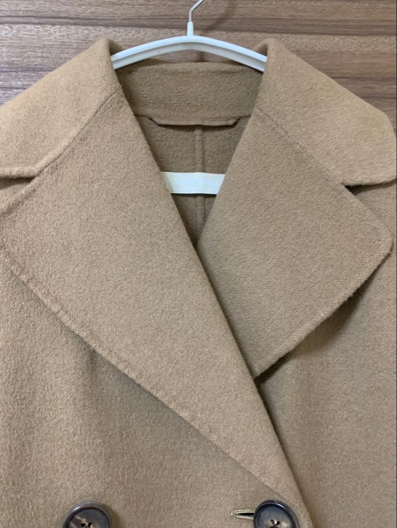 S Max Mara エスマックスマーラ ダブルブレスト ピーコートキャメル