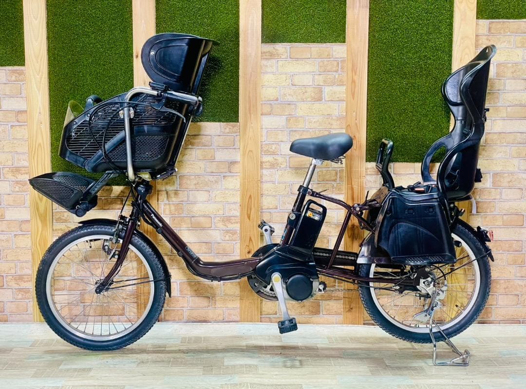 ブラウン系 大容量 パナソニック 子供乗せ電動アシスト自転車 H3333