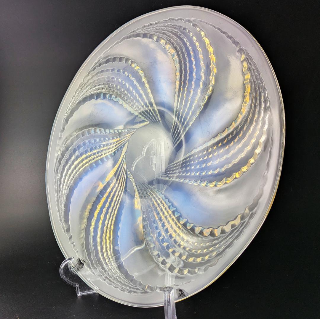 本人作 ルネ・ラリック フルロン 大皿 28cm オパルセント1935アールデコ