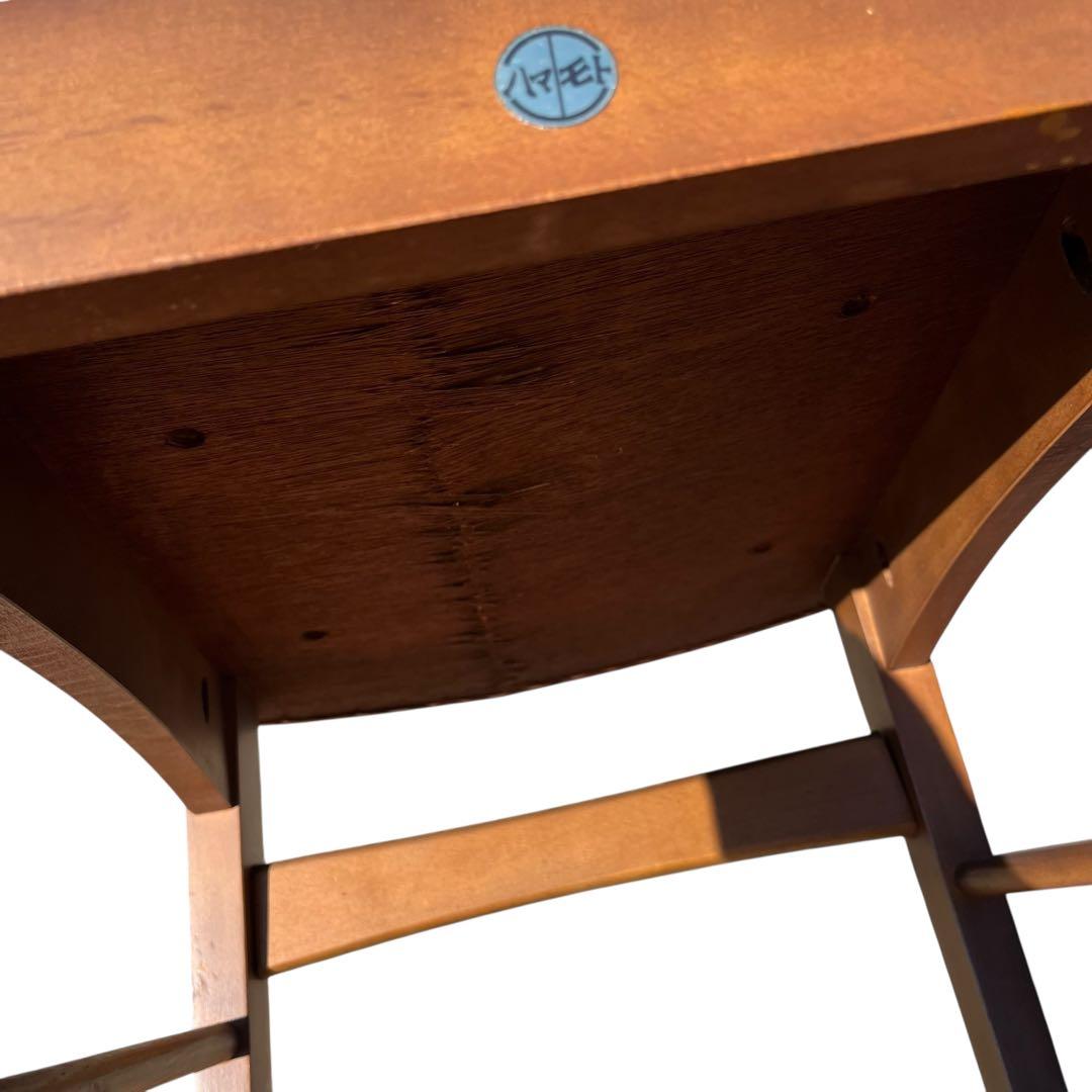 HAMAMOTO（ハマモト）製 木製ダイニングチェア 4脚セット　赤