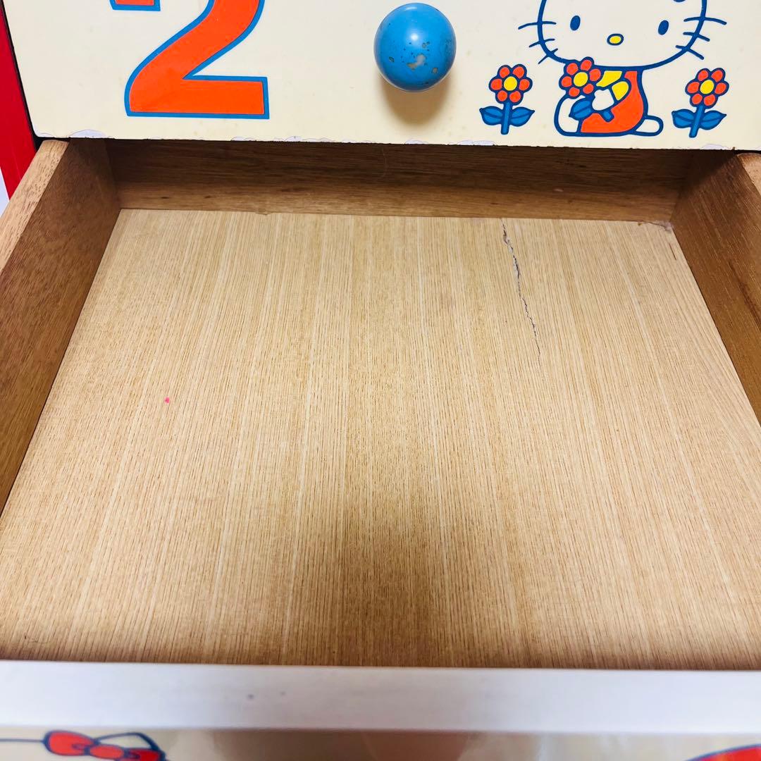 ハローキティー　小物入れ　昭和レトロ　サンリオ　木製　チェスト　1976年