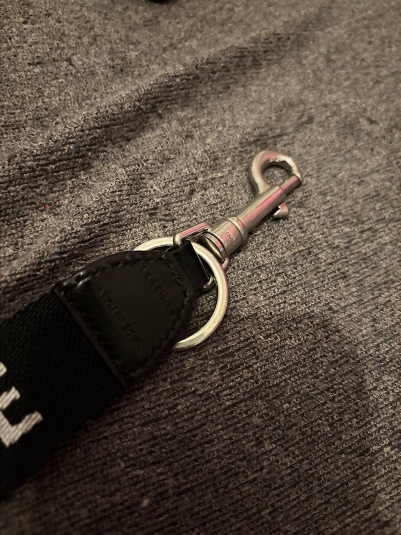 CELINE ナイロン　キーホルダー ブラック　レザー