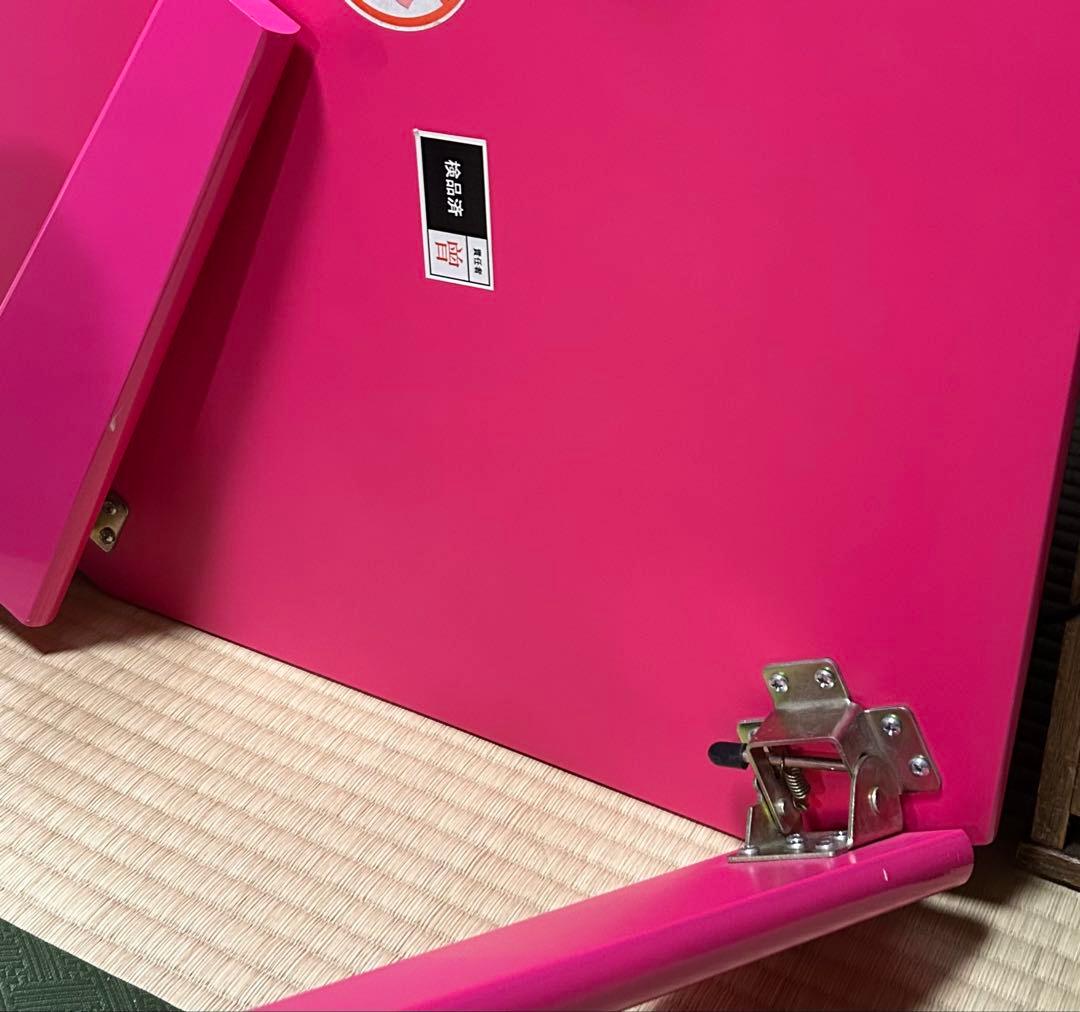 ピンク 八角形 折りたたみテーブル　used品　レトロ