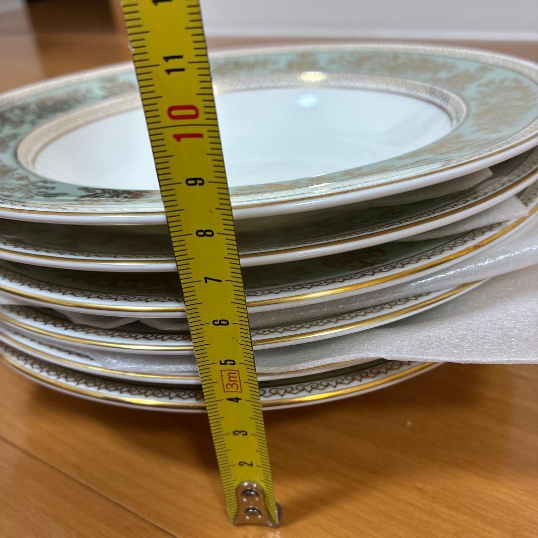 ウェッジウッド コロンビアセージグリーン スープ皿 黒壷　6枚まとめ売り