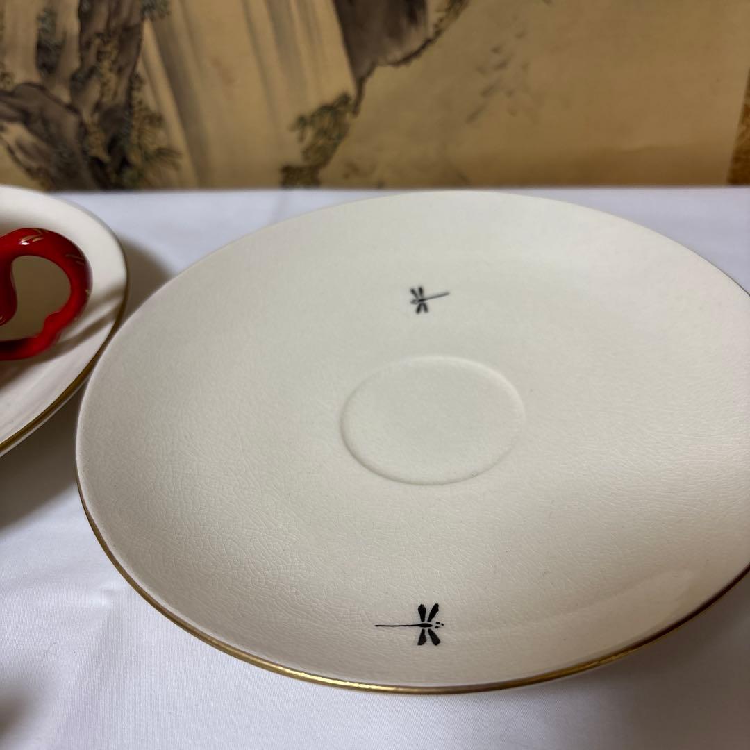 15代 沈壽官 薩摩蜻蛉ティーカップ　本物保証　 共箱　琹 2セット