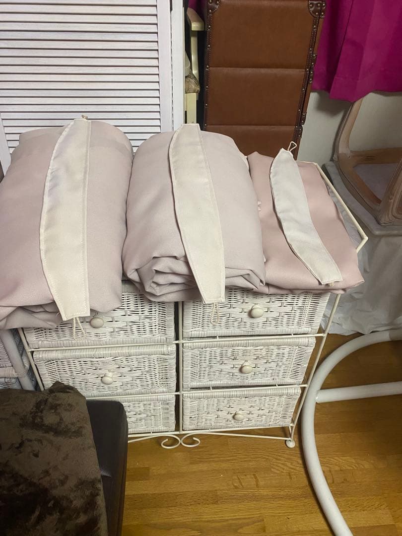 希少♦️ヴィンテージ♦️高級 オーダー ドレープカーテン♦️防炎 ２枚セット♦️送料込