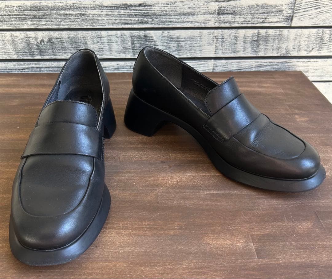 CAMPER Trisha ミッドヒール　ローファー　ブラック　カンペール　23