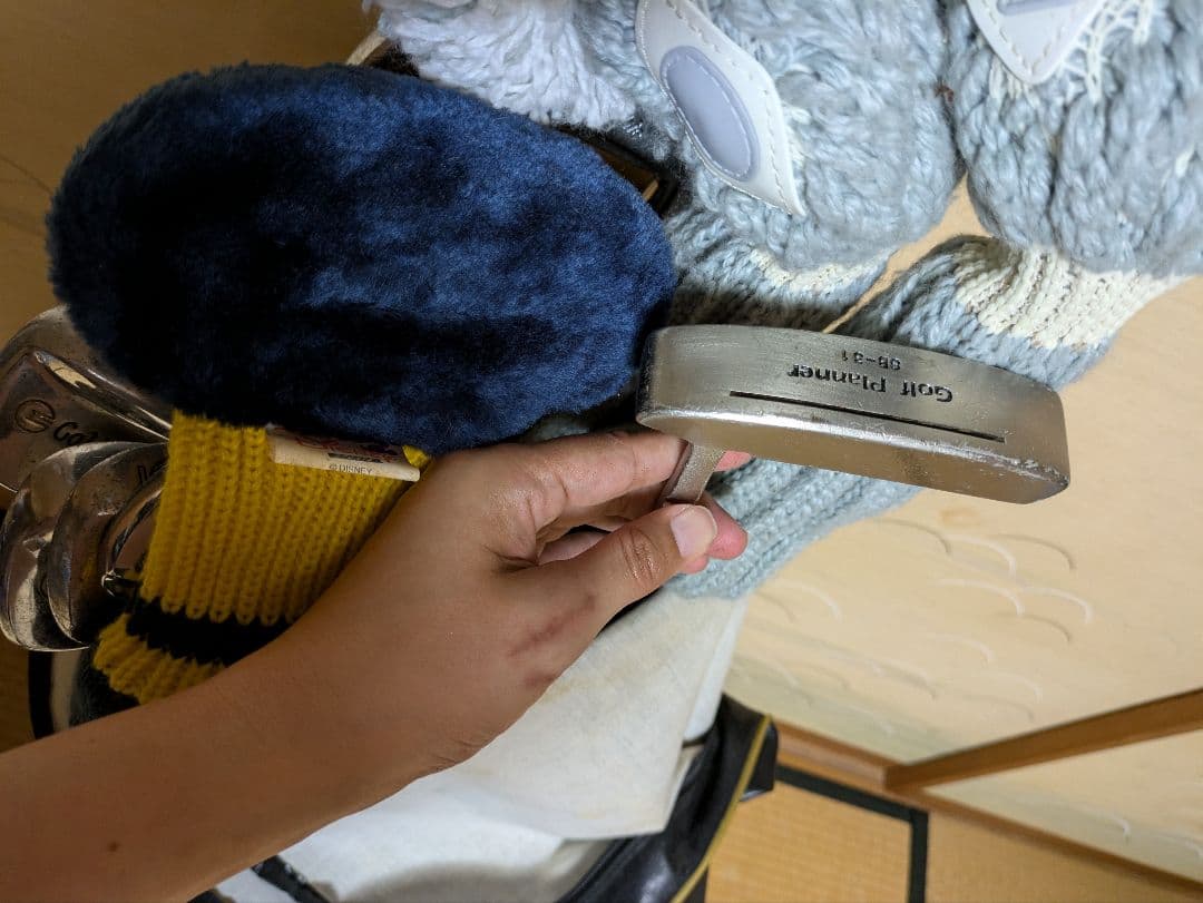 ゴルフバッグ レザー製 Golden Elite クラブセット付き