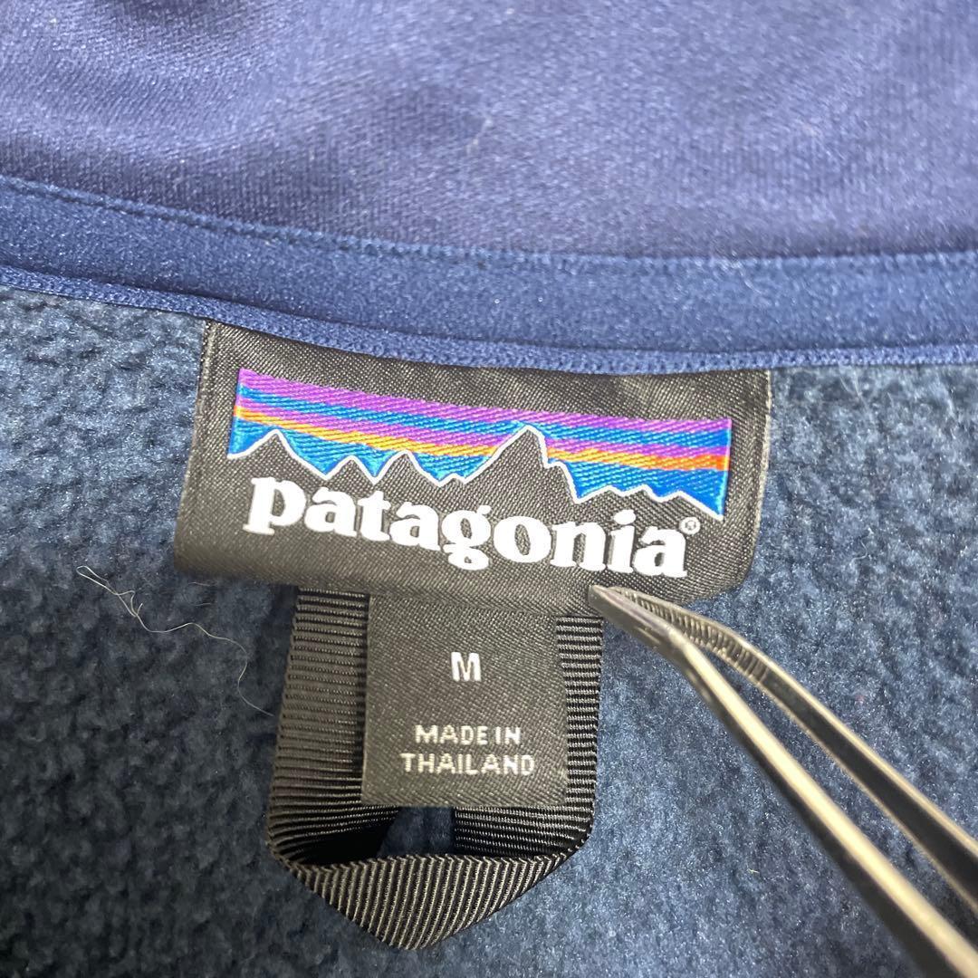 パタゴニア　ベターセーター　ハーフジップ　刺繍ロゴ　古着　M