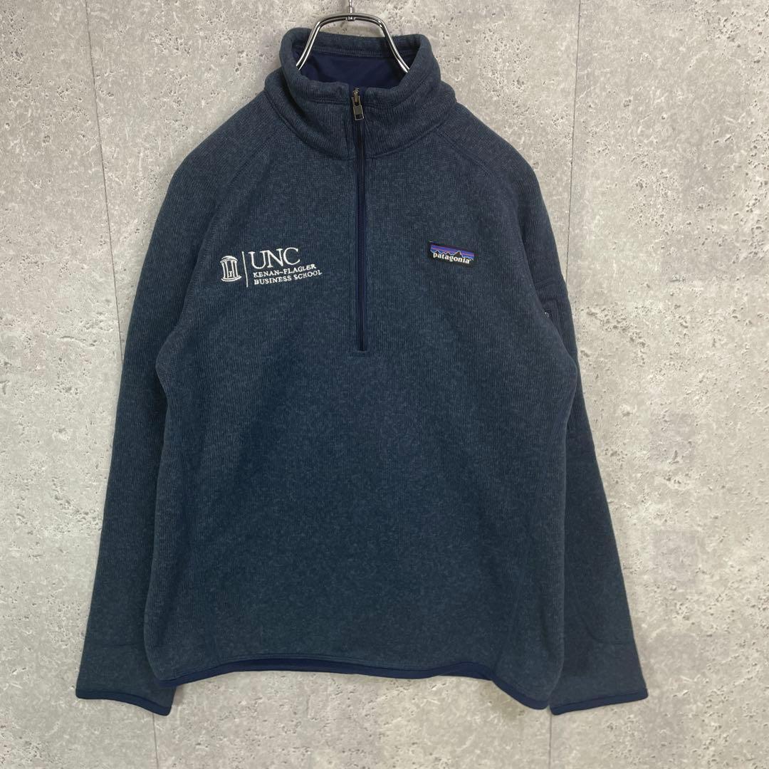 パタゴニア　ベターセーター　ハーフジップ　刺繍ロゴ　古着　M