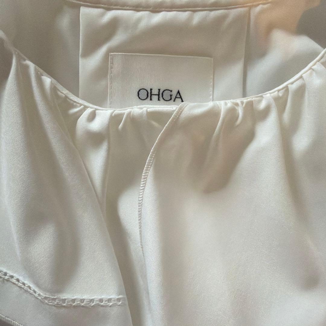 タグ付き新品未使用品OHGA PICO BLOUSE フリル襟ブラウス