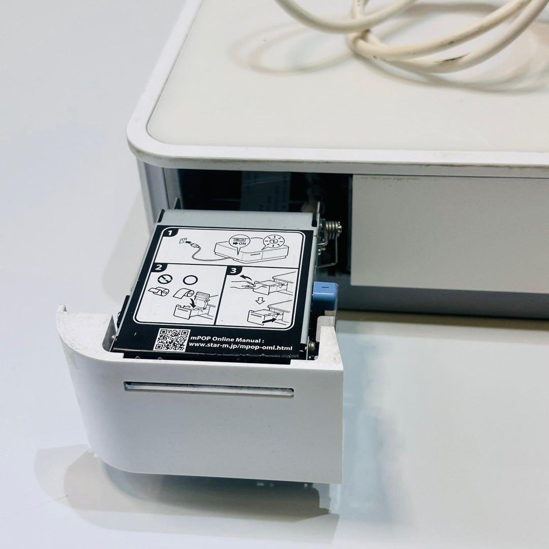 ドロワー付きレシートプリンター mPOP POP 10CI WHT JP