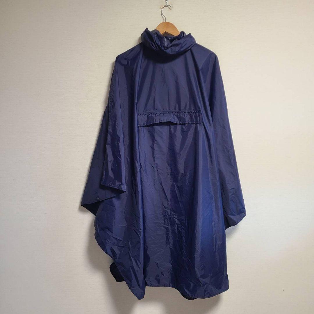 ポロ ラルフローレン レインコート ポンチョ ポケッタブル 紺 撥水 防水 ロゴ