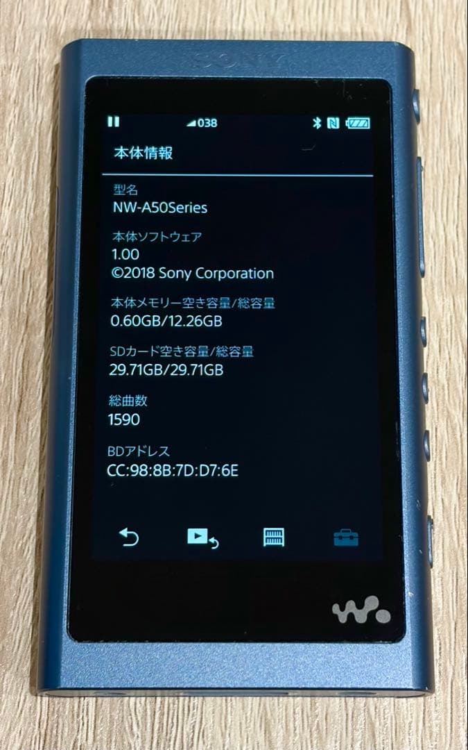 ポータブルプレーヤー SONY WALKMAN NW-A55 + microSD 32GB