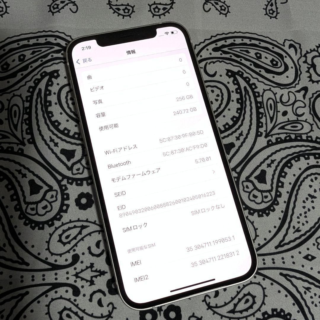 Apple iPhone 12 256GB SIMフリー 美品 大容量&高性能
