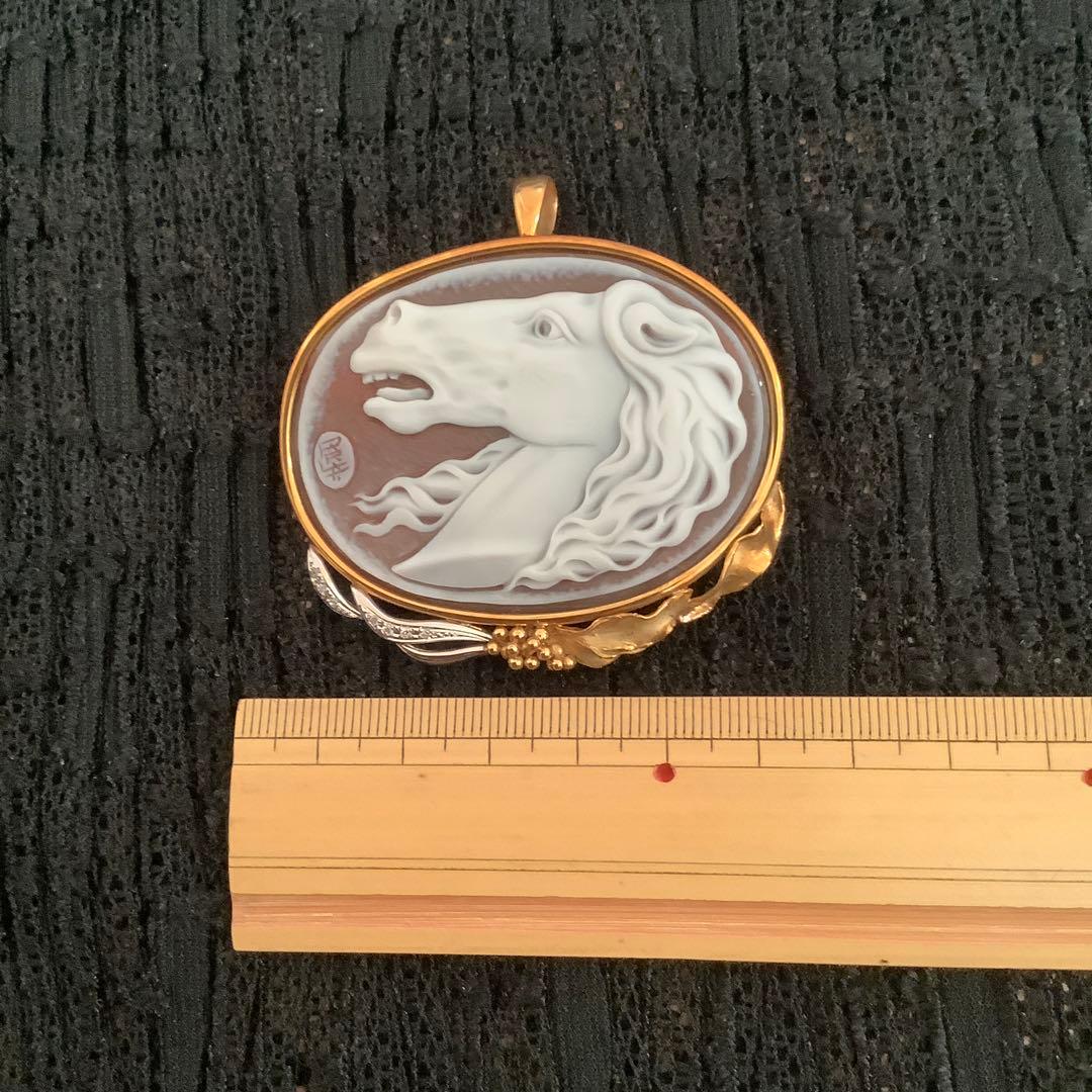 t*i様 鑑別書付き　天然シェルカメオ