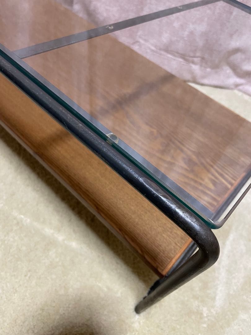 美品　アデペシュ a depeche ガラステーブル　センターテーブル