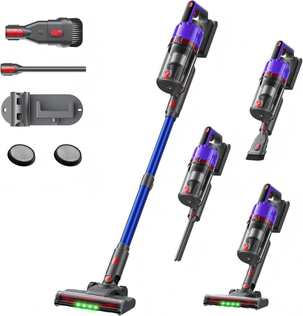 75000Pa 強力吸引 掃除機 コードレス 自立式 スティック クリーナー