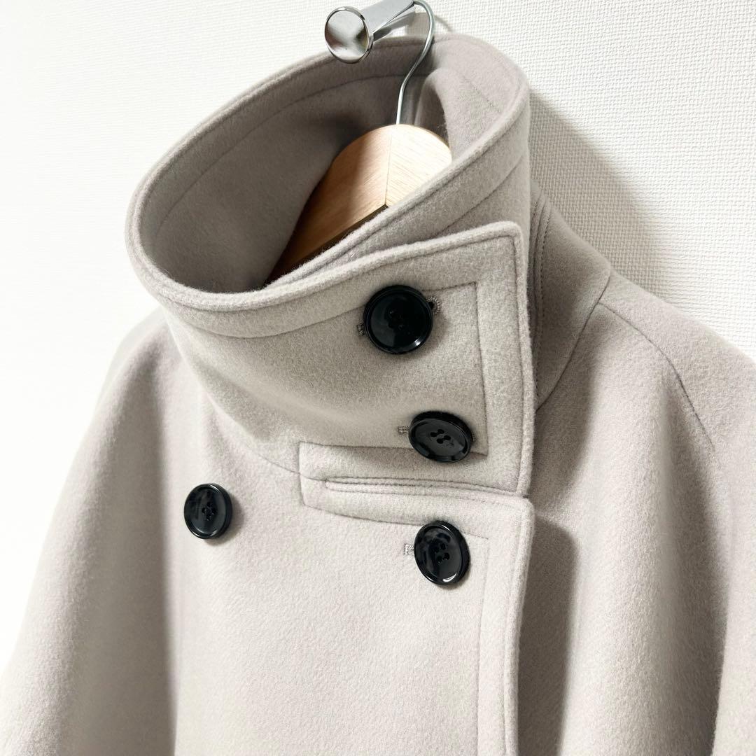美品✨NOBLE スタンドカラーオーバーコート ベージュ